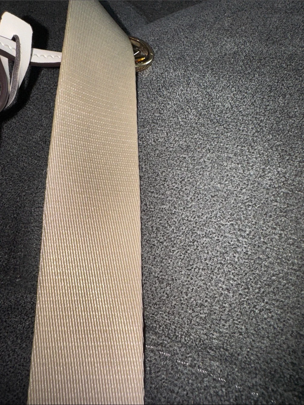 Michael Kors Cream and Beige Signature Mini Satchel with Gold Hardware